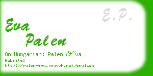 eva palen business card